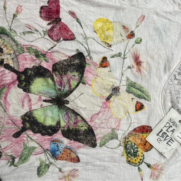 NWT MAGNOLIA PEARL Profound Responsibility Butterfly T Tee Shirt NEVER Worn OS - Picture 6 of 13